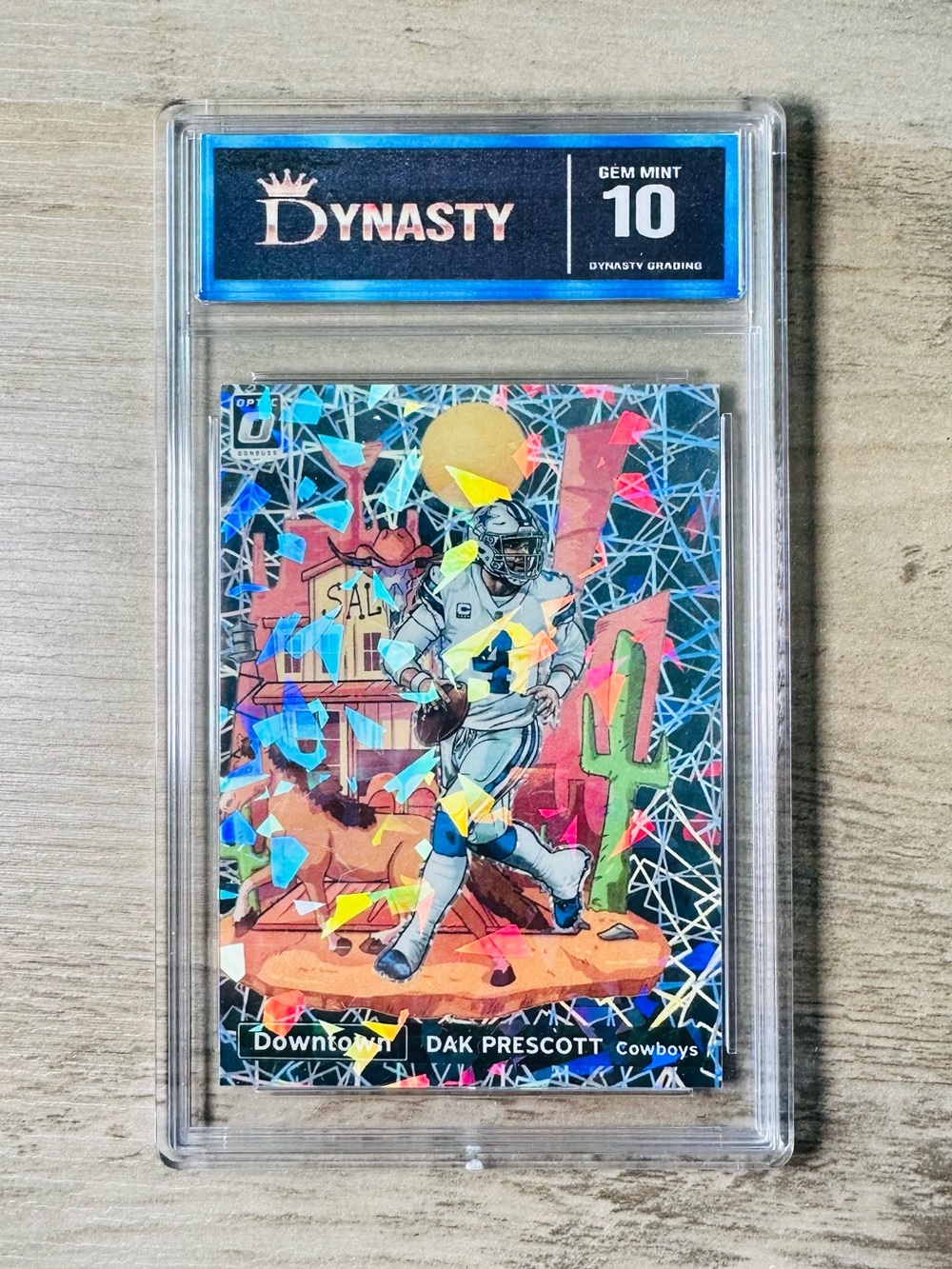 Dak Prescott 2021 Panini Downtown #DT-5 Holo Gem Mint 10 Novelty Card.